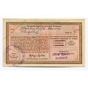 Germany - Third Reich Winterhilfswerk 50 Pfennige 1939 - 1940 (ND)