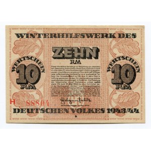 Germany - Third Reich Winterhilfswerk 10 Reichsmark 1943 - 1944 (ND)