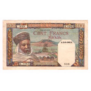Algeria 100 Francs 1942