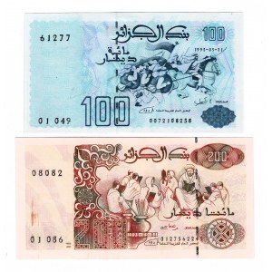 Algeria 100-200 Dinar 1992