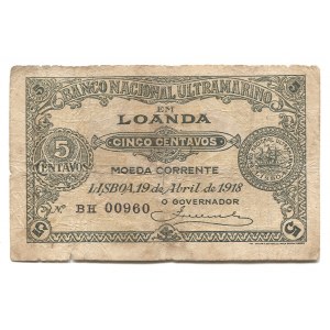Angola 5 Centavos 1918