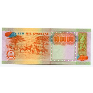 Angola 100000 Kwanzas 1991 Missprint