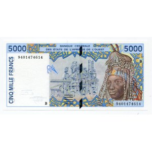 Benin 5000 Francs 1994