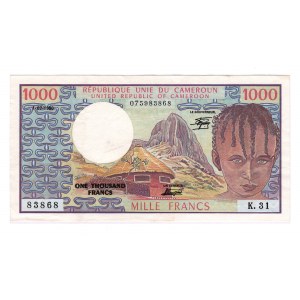 Cameroon 1000 Francs 1980