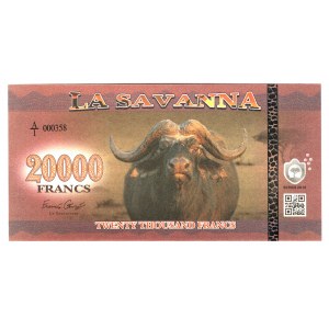 Central African States La Savanna 20000 Francs 2016 Souvenir