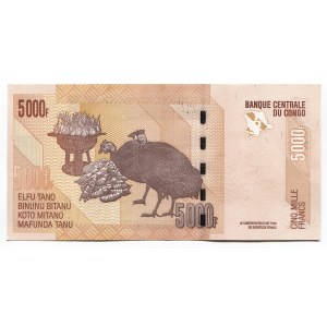 Congo 5000 Francs 2013 Error without Numbers