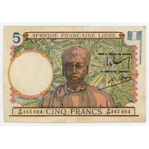 French Equatorial Africa 5 Francs 1941 (ND)