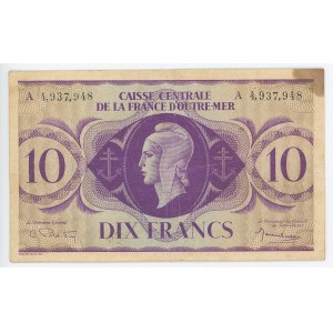French Equatorial Africa 10 Francs 1944 (ND)