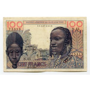 French West Africa 100 Francs 1957