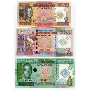 Guinea 1000 - 5000 - 10000 Francs 2010 Commemorative