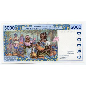 Ivory Coast 5000 Francs 1992