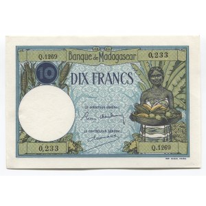 Madagascar 10 Francs 1937 - 1947 (ND)