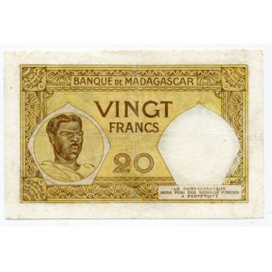 Madagascar 20 Francs 1937 (ND)
