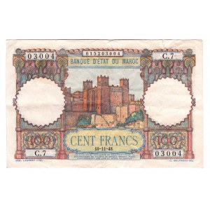Morocco 100 Francs 1948