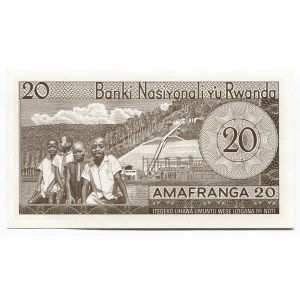 Rwanda 20 Amafaranga 1969 Rare