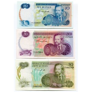 Seychelles 10 - 20 - 50 Rupees 1976 - 1977 (ND)