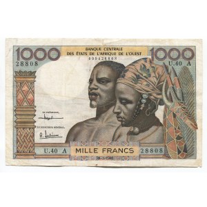 West African States 1000 Francs 1961