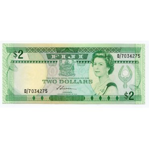 Fiji 2 Dollars 1988
