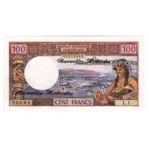 New Hebrides 100 Francs 1970