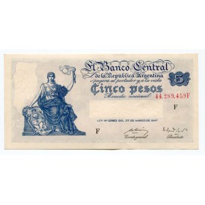 Argentina 5 Pesos 1947 (ND)