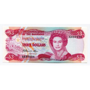 Bahamas 3 Dollars 1974