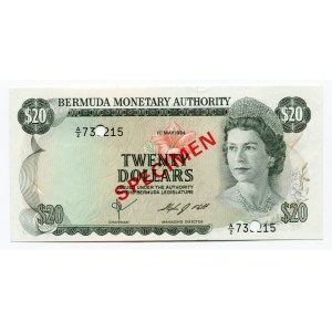 Bermuda 20 Dollars 1984 SPECIMEN