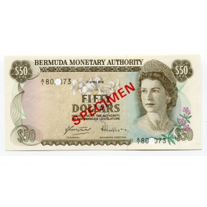 Bermuda 50 Dollars 1978 SPECIMEN