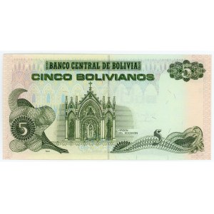 Bolivia 5 Bolivanis 1986