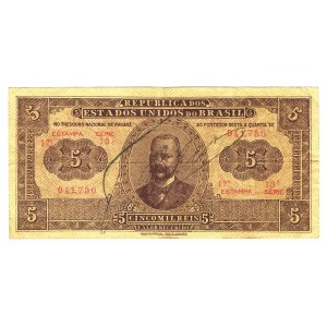 Brazil 5 Mil Reis 1922