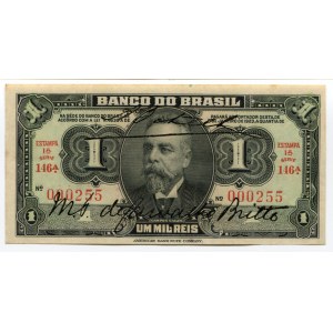 Brazil 1 Mil Reis 1923 (ND)