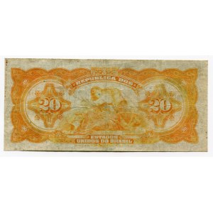 Brazil 20 Cruzeiros on 20000 Reis 1942