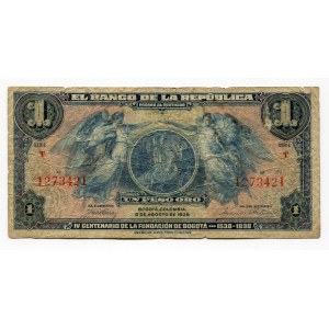 Colombia 1 Peso Oro 1938