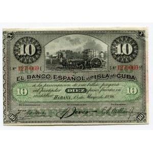 Cuba 10 Pesos 1896