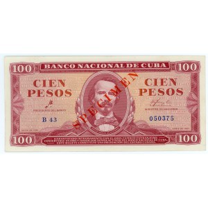 Cuba 100 Pesos 1961 SPECIMEN