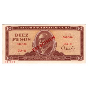 Cuba 10 Peso 1978 Specimen