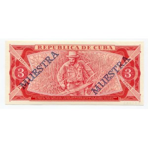 Cuba 3 Pesos 1986