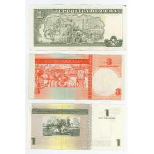 Cuba Lot of 3 Banknotes 2006 - 2013