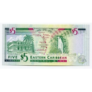 East Caribbean States 5 Dollars 1994 (ND)