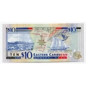 East Caribbean States 10 Dollars 1994 (ND)