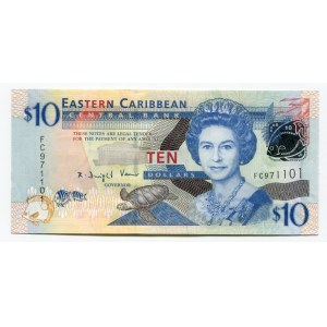 East Caribbean States 10 Dollars 2008