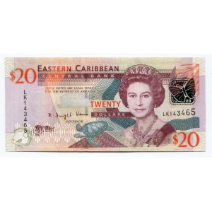 East Caribbean States 20 Dollars 2008