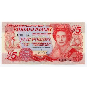 Falkland Islands 5 Pounds 1983