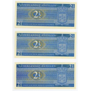 Netherlands Antilles 3 x 2-1/2 Gulden 1970