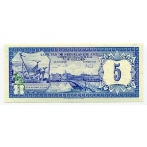 Netherlands Antilles 5 Gulden 1984