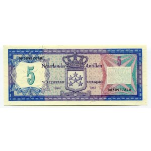 Netherlands Antilles 5 Gulden 1984