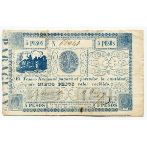 Paraguay 5 Pesos 1865
