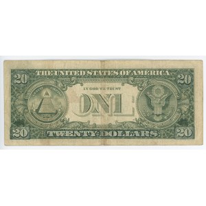 United States 20 Dollars on 1 Dollars 1981 A Forgery