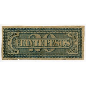 Uruguay 20 Pesos 1867