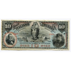 Uruguay 10 Pesos 1887