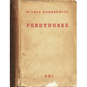 GOMBROWICZ Witold: Ferdydurke. Warszawa: Rój, 1938. - 324, [3] s., il., 19 cm, brosz. wyd...